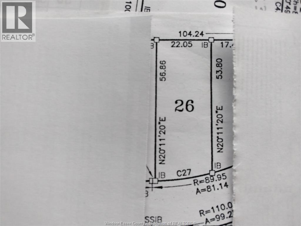V/L PALLIES Unit# LOT 26, LaSalle, Ontario