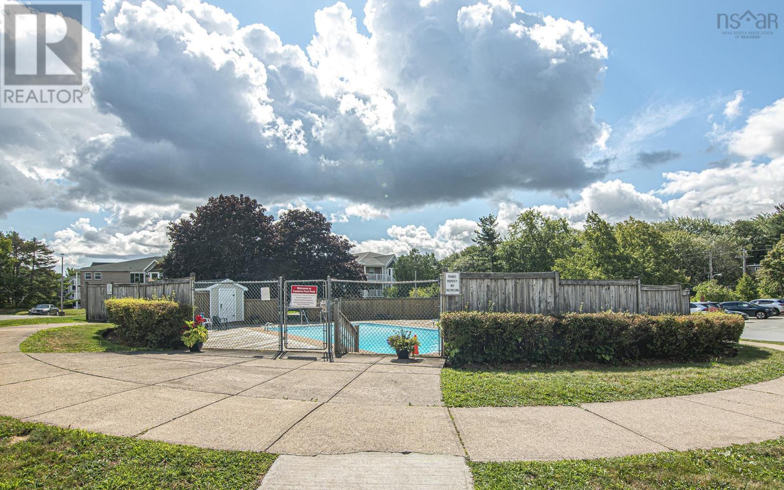 The pool area