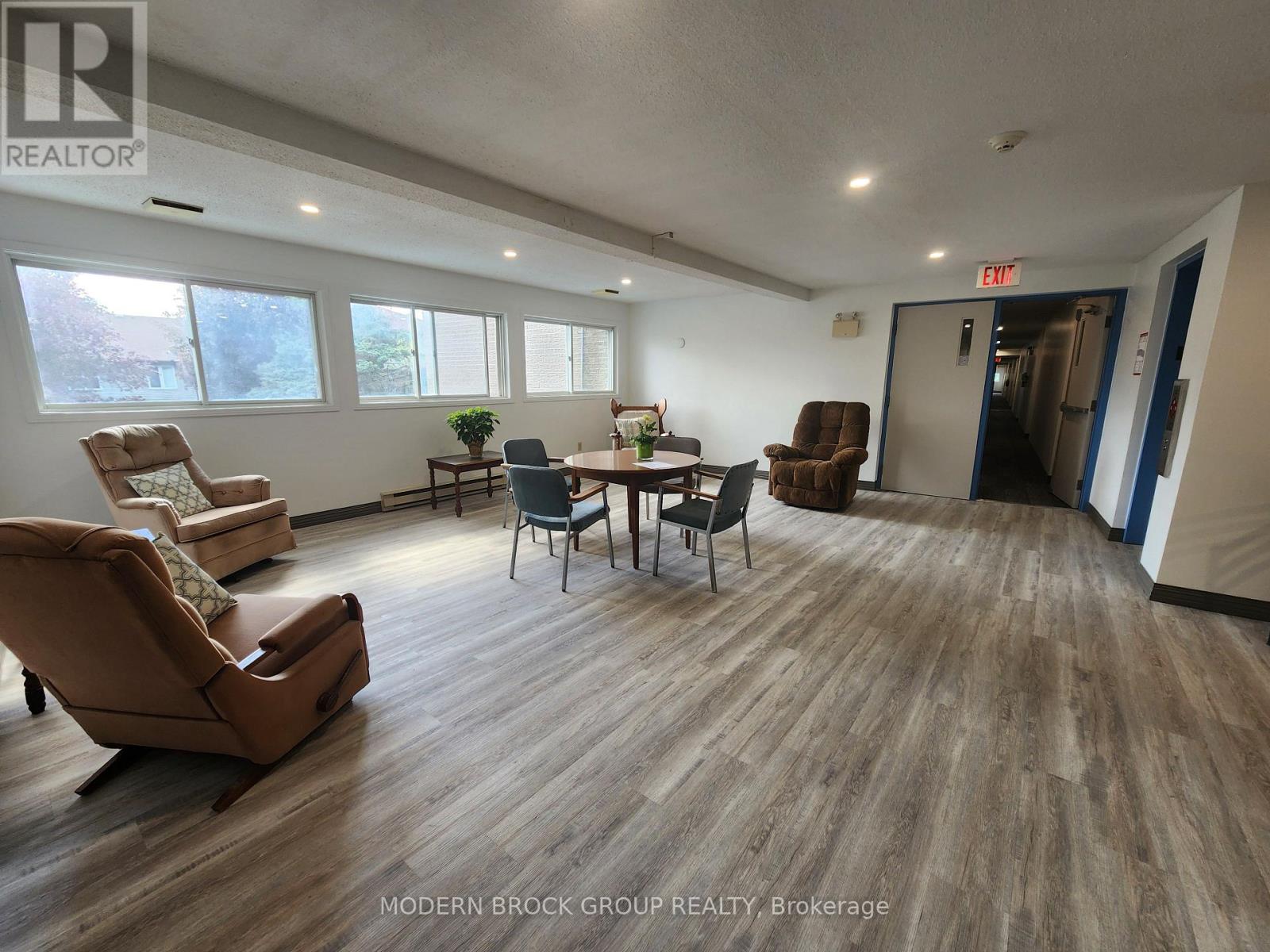 Sitting area outside laundry room on second floor