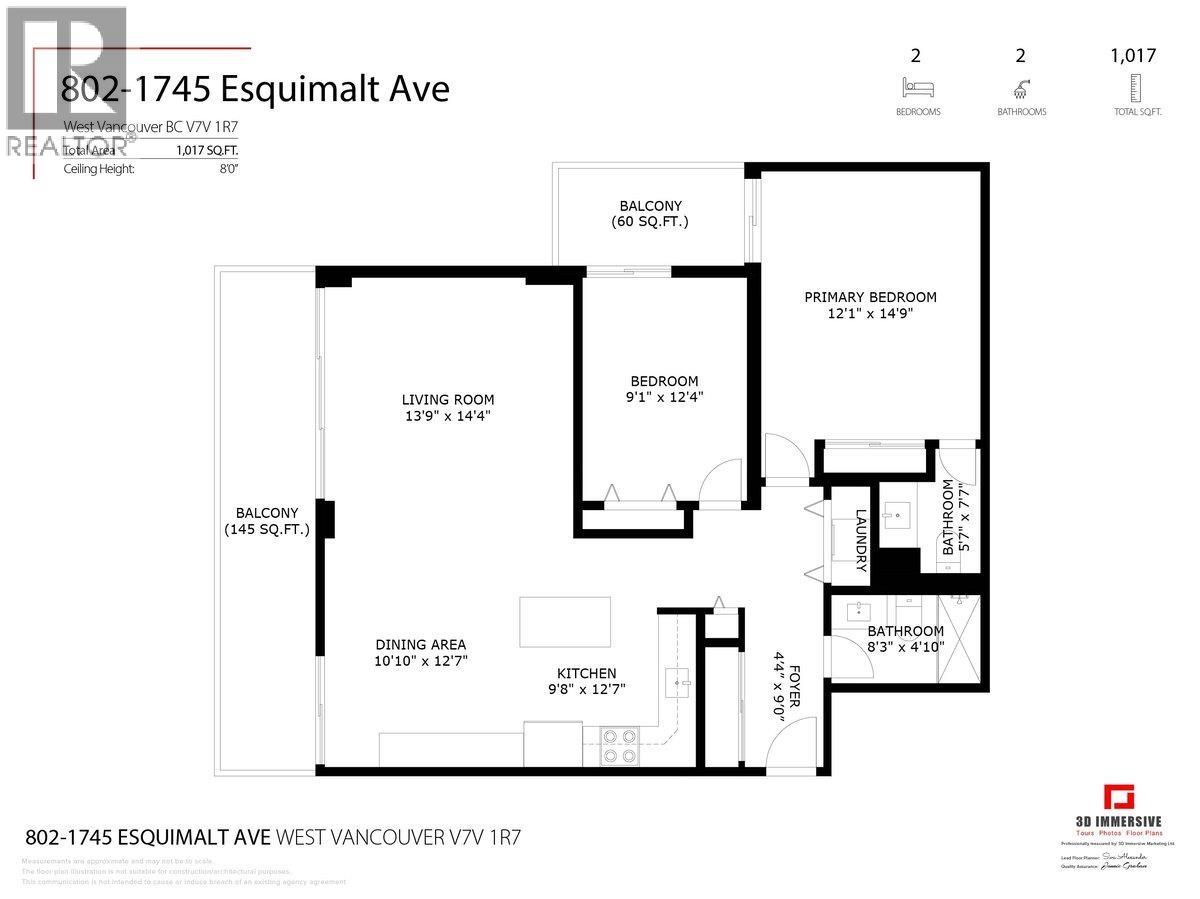 802 1745 Esquimalt Avenue, West Vancouver, British Columbia  V7V 1R7 - Photo 34 - R3150471