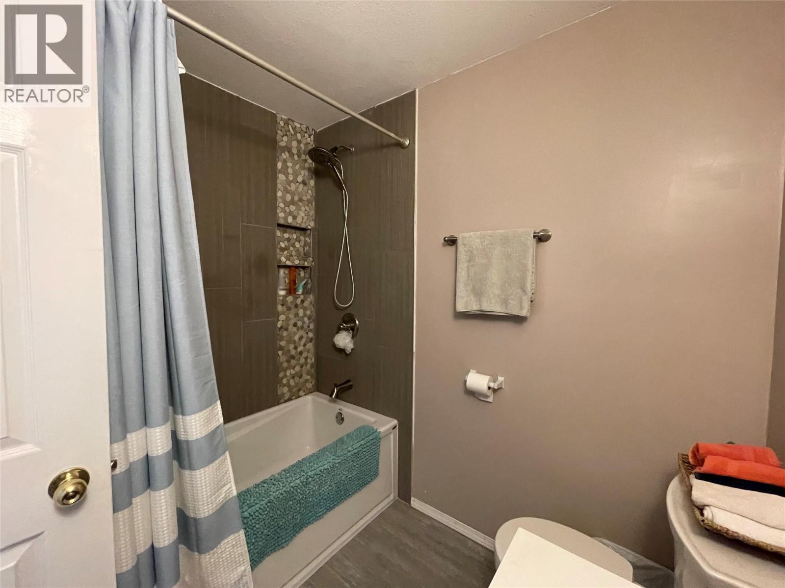 Updated vanity and tile shower