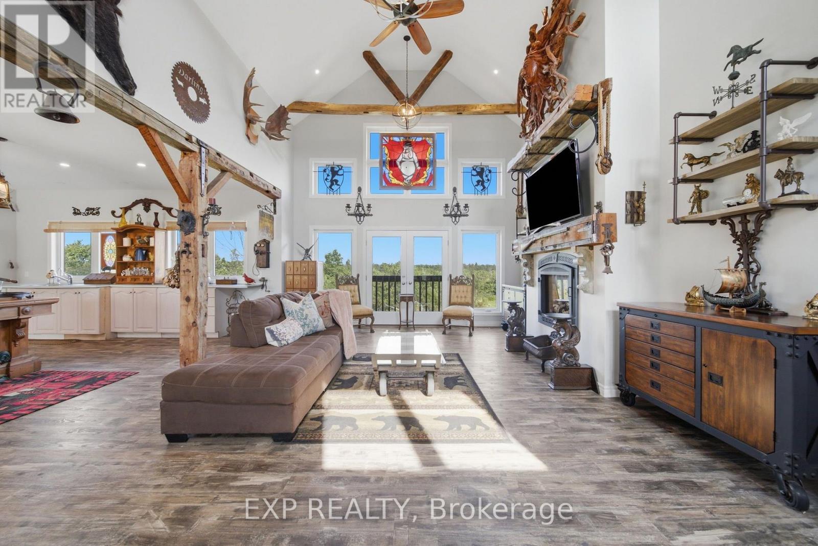 Great room to the patio doors