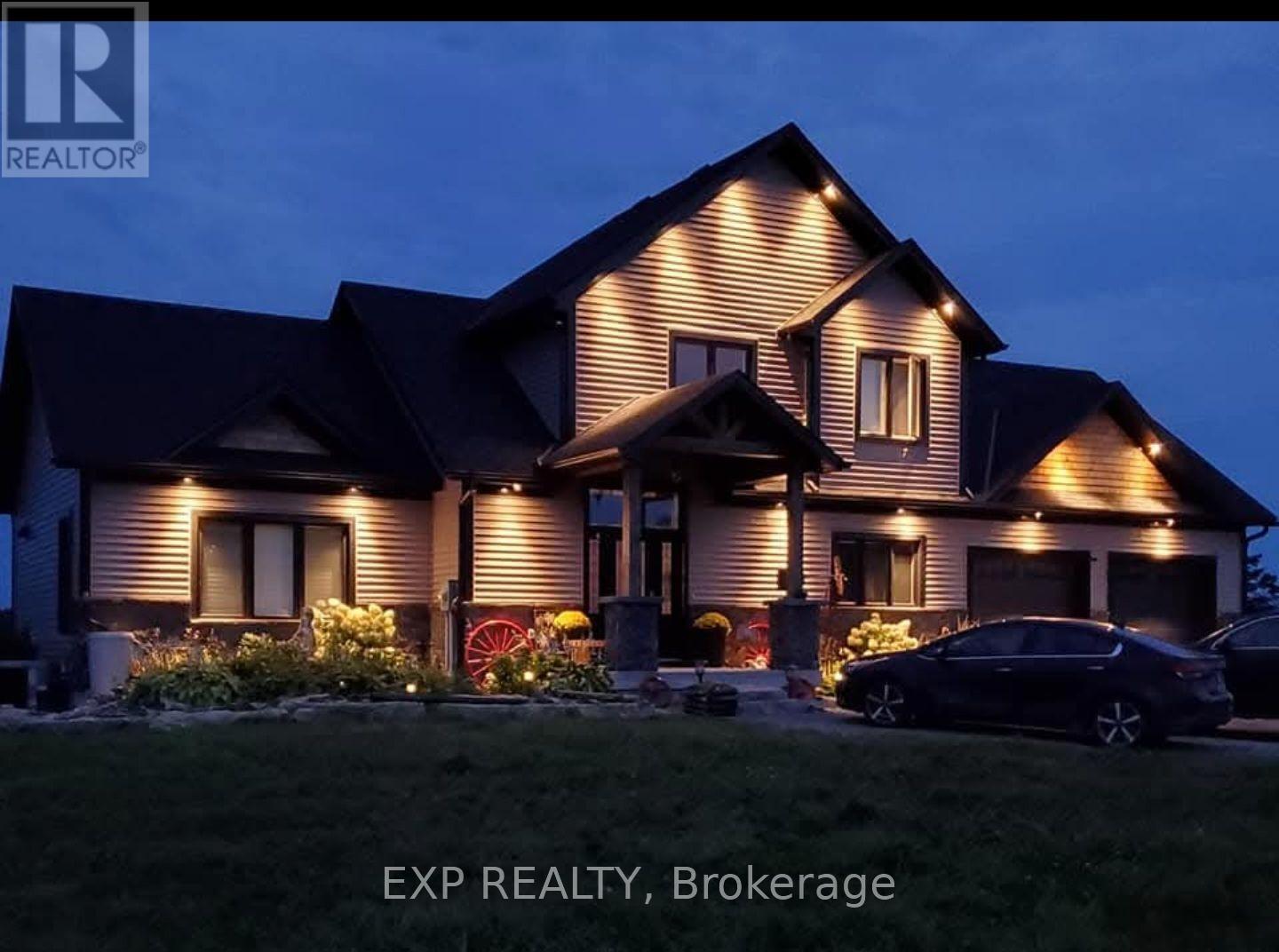 Front elevation at dusk