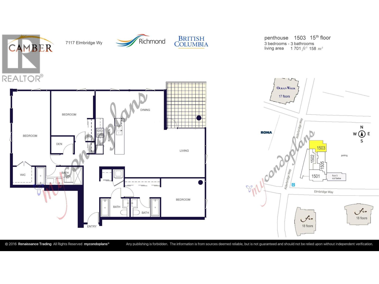 1503 7117 Elmbridge Way, Richmond, British Columbia  V6X 0J2 - Photo 9 - R3168152