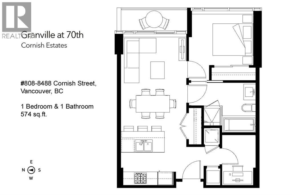 808 8488 Cornish Street, Vancouver, British Columbia  V6P 0C2 - Photo 1 - R3169809