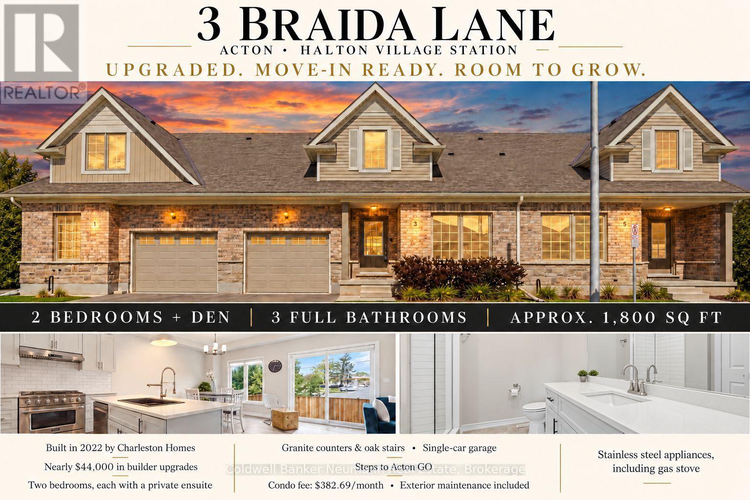 3 Braida Lane, Halton Hills, Ontario  L7J 0B7 - Photo 1 - W13751640