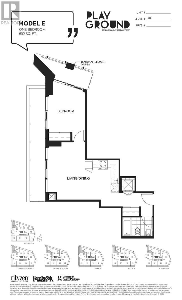 $2,300 Monthly2005 - 50 Ordnance Street, Toronto, Ontario