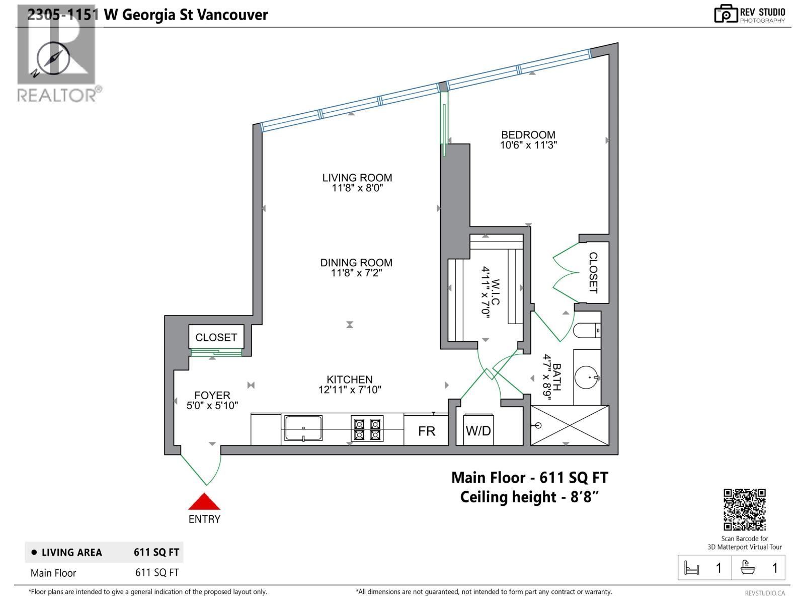 2305 1151 W Georgia Street, Vancouver, British Columbia  V6E 0B3 - Photo 23 - R3173155