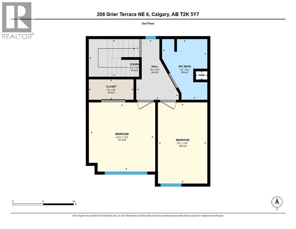 6, 208 Grier Terrace NE, Calgary, Alberta  T2K 5Y7 - Photo 23 - A2352735