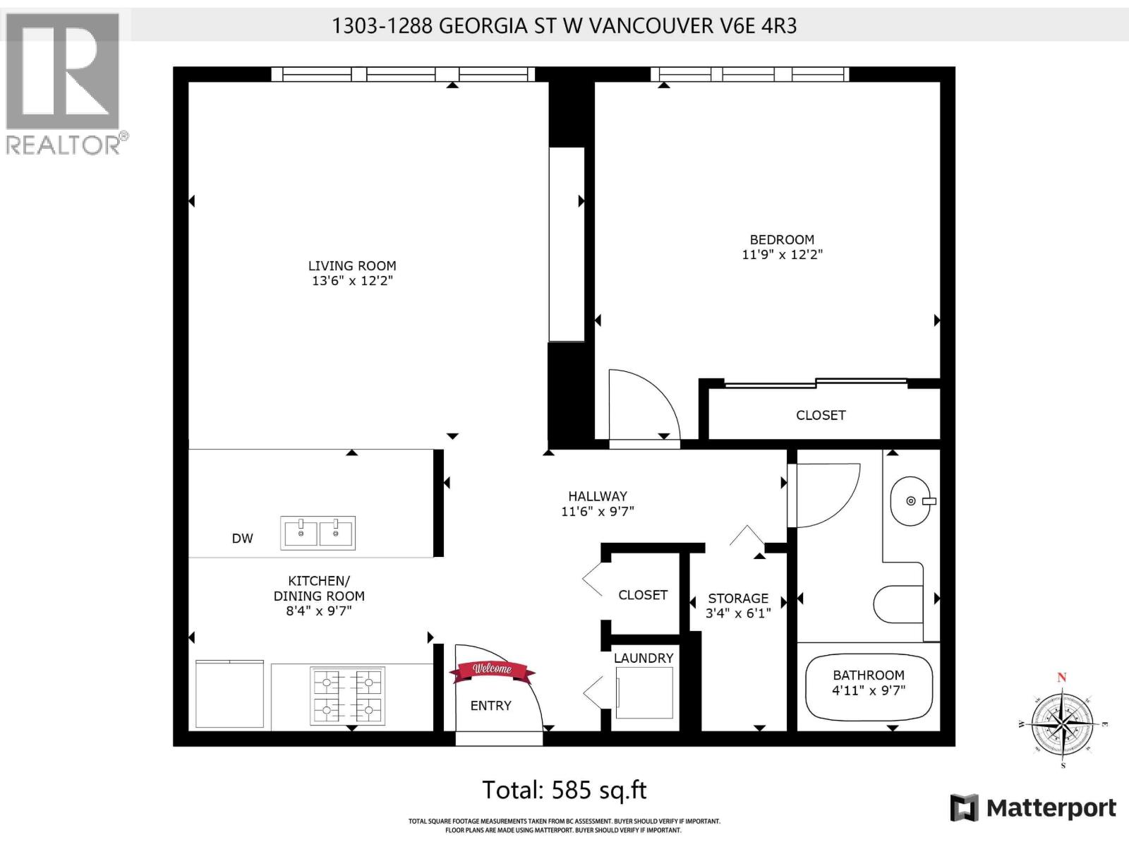 1303 1288 W Georgia Street, Vancouver, British Columbia  V6E 4R3 - Photo 24 - R3174550