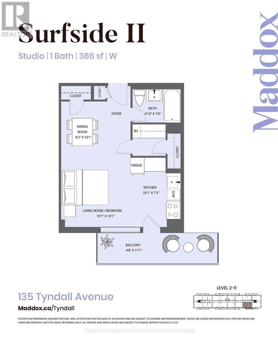 N1018 - 135 Tyndall Avenue, Toronto, Ontario  M6K 2G3 - Photo 11 - W14112792